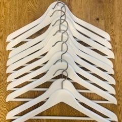 木製ハンガー（白）10本セット！