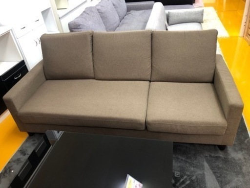 【リサイクルサービス八光　田上店　配達・設置OK】ニトリ　3人掛けソファー　ブラウン