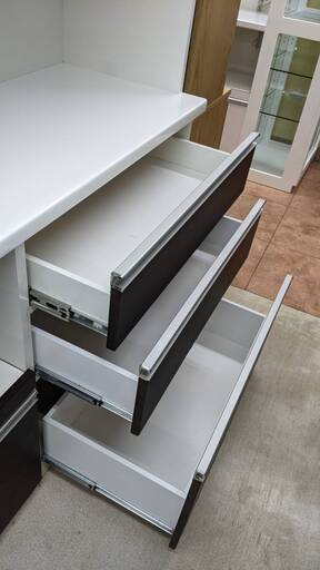 松田家具 2面レンジボード　?キッチン収納・食器棚? 1808