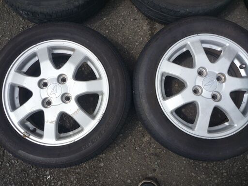 ダイハツ純正アルミと155/65R14ブリジストンのタイヤ４本セット