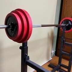 ファイティングロード バーベル セット 55kg　プレート ラバー付き