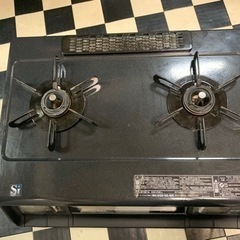 【リサイクルサービス八光　田上店　安心の1か月保証　配達・設置OK】 Paloma PA-340WA-R [ガステーブル（プロパンガス用右強火タイプ） ブラックプラチナ]の画像