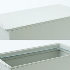 無印良品　ポリプロピレンごみ箱・角型・袋止め付／大（約１１Ｌ）の画像