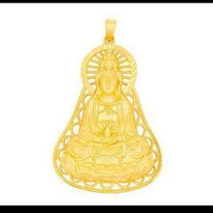 ▼≒j←←←M17-20　ゴールド 仏 グアニン 金メッキ真鍮 ペンダント ネックレス ヨーロッパ アクセサリ レトロ ファッション ジュエリー 3の画像