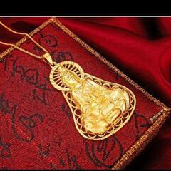 ▼≒j←←←M17-20　ゴールド 仏 グアニン 金メッキ真鍮 ペンダント ネックレス ヨーロッパ アクセサリ レトロ ファッション ジュエリー 3の画像