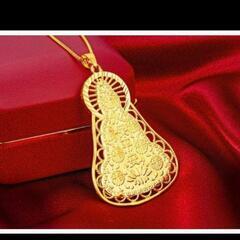 ▼≒j←←←M17-20　ゴールド 仏 グアニン 金メッキ真鍮 ペンダント ネックレス ヨーロッパ アクセサリ レトロ ファッション ジュエリー 3の画像