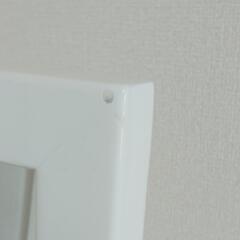 木製スタンドミラー 白/ホワイト 25×142cm　姿見 全身鏡の画像