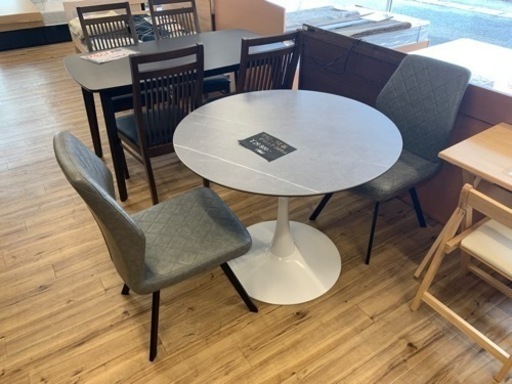 セラミックテーブル　ダイニングセット　激安大特価　ダイニング3点