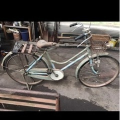 アンティーク自転車、レトロ自転車、レトロ運搬車、荷車自転車、ブリヂストン自転車の画像