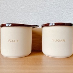 ソルト＆シュガーポットセット 300ml 陶器製の画像