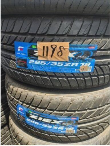 No.1198　 225/35/18 2本セット！チェック済み未使用年式落ち　激安タイヤ売り切り！