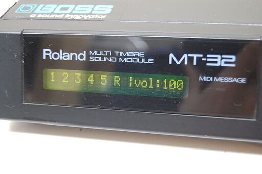 ジャンク Roland 音源モジュール MT-32 ブラック MIDI ローランド 通電確認済み 札幌市 清田区 平岡