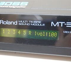 ジャンク Roland 音源モジュール MT-32 ブラック MIDI ローランド 通電