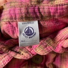 PETIT BATEAU プチバトー　女の子長袖ワンピース　114センチの画像