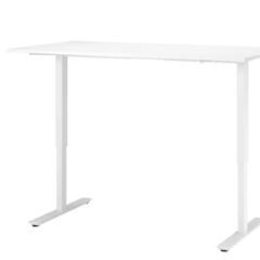 中古 - IKEA　SKARSTA　昇降可能　 配線目隠しボード付き