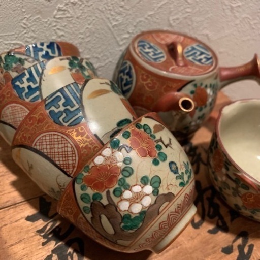 九谷焼 木箱付き茶器