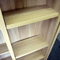 幅85㎝ スライド 本棚 高さ89.5×奥行29.5㎝ ライトブラウン ブックシェルフ 札幌 北20条店の画像