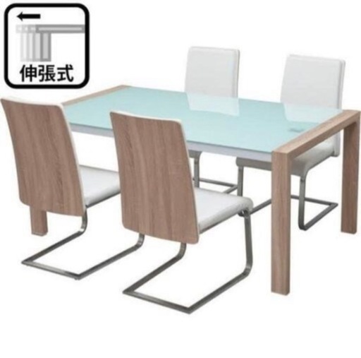 ダイニングテーブル　椅子2つ　ニトリ　ダヴィンチ　伸長式ダイニングテーブル