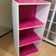 カラーボックス　ピンク