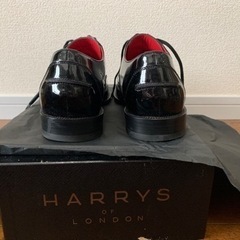 HARRYS OF LONDON メンズサイズ40 パテントレザー オックスフォードシューズの画像