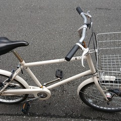 無印良品 20インチコンパクト自転車 オフホワイトの画像