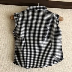 【美品】コムサイズム・女の子夏ブラウス　９０位の画像