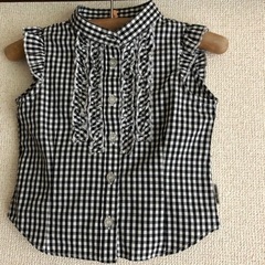 【美品】コムサイズム・女の子夏ブラウス　９０位の画像