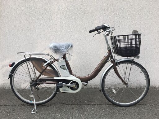 地域限定送料無料　パナソニック　ビビ　ライトユー　8,9AH　軽量車　24インチ　新基準　茶　パスウィズ　アシスタ　神戸市　電動自転車