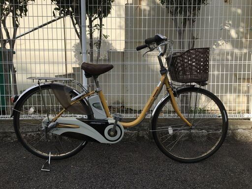 地域限定送料無料　パナソニック　ビビDX　8,9AH　子供乗せ　24インチ　新基準　黄　パスウィズ　アシスタ　神戸市　電動自転車