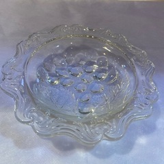 最終値下げ！断捨離！未使用！葡萄柄☆ガラス☆ミニボウル☆皿