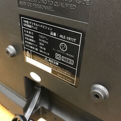 液晶テレビ SHION HLE-1911T 2021年製 ※動作チェック済の画像