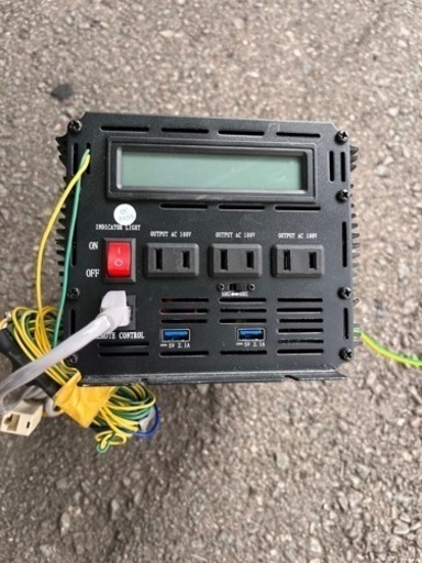 EDECOA 1000W 最大2000W純正弦波インバーター　付属品付き