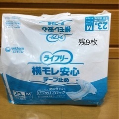 ★未使用　残9枚　介護用　テープ式　紙おむつ　+パッド2枚　ライ...