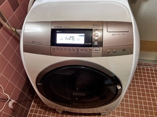 【ヤフオク5万超え】HITACHI 日立 ヒートリサイクル 風アイロンドラム式洗濯乾燥機 BD-V9700