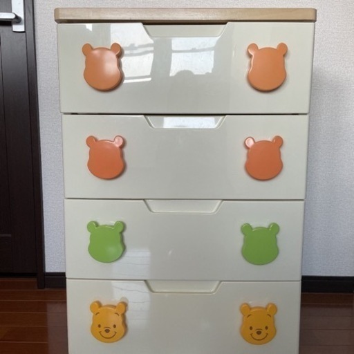 プーさん4段チェスト タンス 引き出し