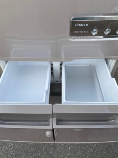 日立 5ドア冷凍冷蔵庫  ビッグ＆スリム60  HITACHI 415L R-S42ZML  5ドア冷蔵庫  万代店