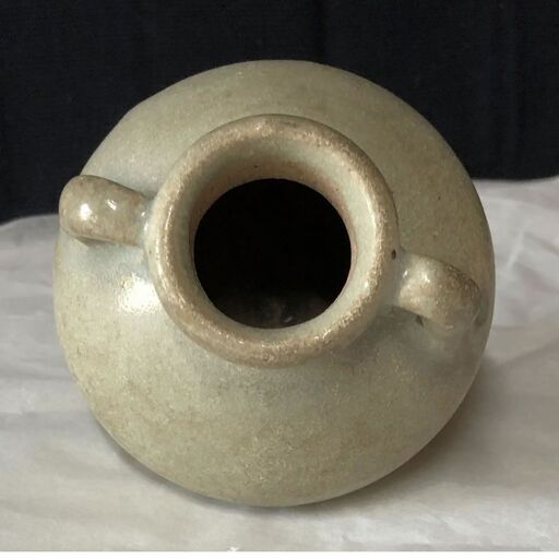 F184 古陶磁 耳付 小壺 高さ6cm 木箱入り 李朝