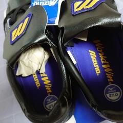 新品の野球スパイク〜ミズノ「ライトチャージ・グリッター」27.5cmの画像