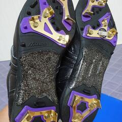 新品の野球スパイク〜ミズノ「ライトチャージ・グリッター」27.5cmの画像