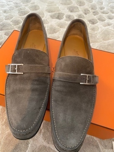 エルメス　スエードローファー