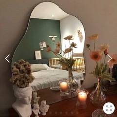 お取引決定◎ 卓上鏡 韓国ウェーブミラーの画像