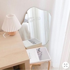 お取引決定◎ 卓上鏡 韓国ウェーブミラーの画像