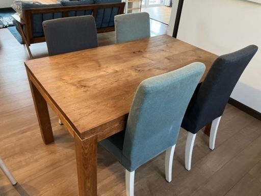 アカシア　ダイニングテーブル　長椅子