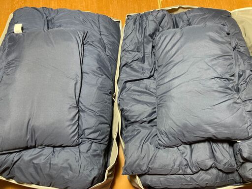 ※引き取り先決定※【未使用】シングル　布団　掛け布団　枕　３点セット　×2セット