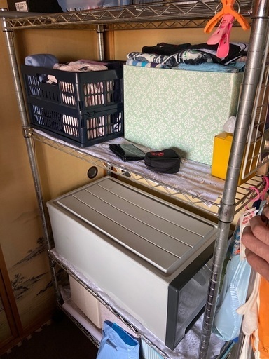 メタルラック&ハンガーラック&衣装ケース蓋なし