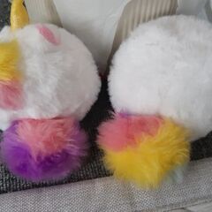 ふわふわぬいぐるみ　ユニコーン？ぬいぐるみ　鳴くぬいぐるみの画像