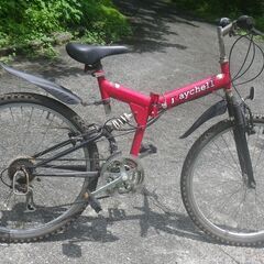 Raychell製 折りたたみMTB 前後サス 26インチ 18...