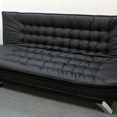NITORI/ニトリ ソファベッド Nシールド ロック 縦横リクライニング ブラック   中古家具 店頭引取歓迎 R6170)