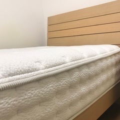 ❁最終値下げ！早く引き取れる方優先☆ ニトリ シングルベッド+マットレス(Nスリープ) 定価7万円のセット　東大宮駅周辺で現地引取 ❁の画像