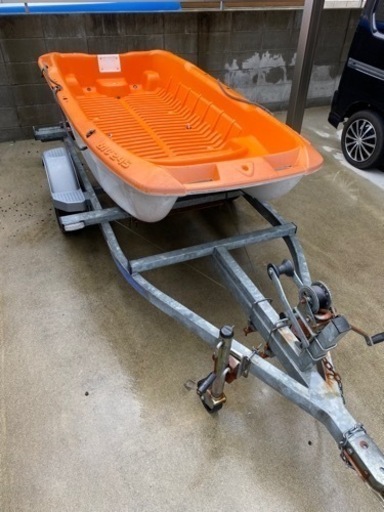 2馬力ボート　トレーラー　船外機　一式